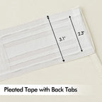 MIULEE Beige White Back Tab Blackout Curtains 90 Inches Long 2 Panels Set - Image 4