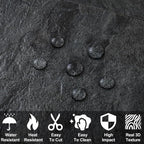 AULIGET 200 Pieces Black Slate Peel and Stick Backsplash Wall Tiles, Laundry - Image 3