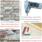 10PCS 3D Wall Panels Peel and Stick Foam 3D Brick Wallpaper Peel and Stick Faux - Image 5