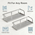 PUSDON 2-Pack Wide Hollowout Shower Caddy & Spice Rack, Wall Mount Bathroom - Image 6