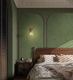 Erfoni 394"x17.7" Green Floral Embossed Wallpaper - Image 5
