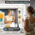 48x40 LED Bathroom Mirror with Lights, Backlit and Front Lit Anti-Fog Lighted - Image 5