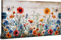 Rustic Wildflower Wall Art for Living Room Farmhouse Colorful Floral Picture by HOME