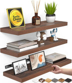 BAYKA Floating Shelves for Wall, Wall Mounted Rustic Wood Shelves for Bathroom by Bayka