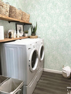 Ismoon Floral Wallpaper Peel and Stick Sage Green Contact Paper Boho Vintage - Image 6