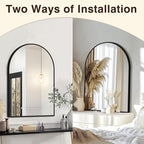 FICTOR Bathroom Mirror for Wall, Arched Vanity Bathroom Mirror for Over Sink - Image 4