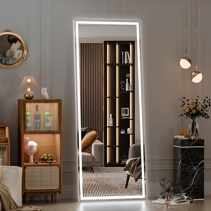 Hasipu Full Length Mirror with Lights, Full Body Dressing Hanging Mounted Mirror - Image 9