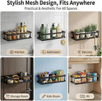 PUSDON 2-Pack Minimalist Shower Caddy Wall Mount, Open Frame Bathroom Shelf - Image 4
