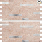 Peel and Stick Backsplash Tile Waterproof Removable PVC Wall Sticker 3D Faux by KOYNSLE