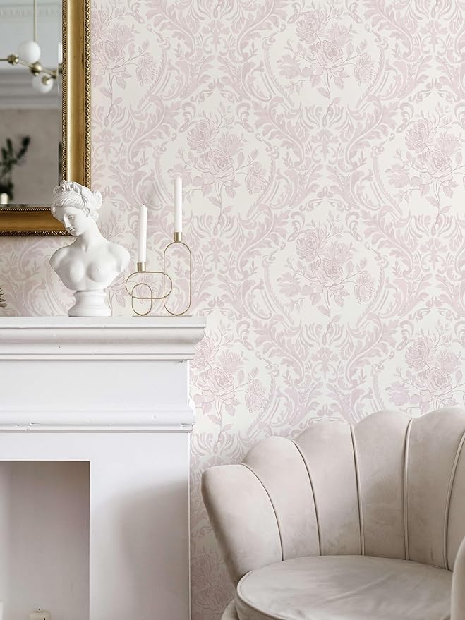 Ismoon Peel and Stick Wallpaper Vintage Floral Contact Paper Boho Watercolor - Image 3