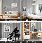 Wood Slat Acoustic Panels, 4 Pack 94.5"x7.9" 3D Wall Panels, Modern Fluted - Image 6