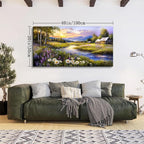 SERIMINO Large Wall Art Prints, Rural Landscape Wall Decor, Meadow Wildflower - Image 4