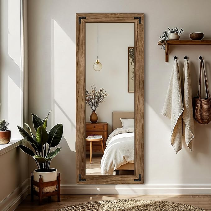 FICTOR Wooden Full Length Mirror, - Image 3
