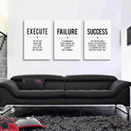 Framed Canvas Wall Art Success Quote, Office Wall Art, Positive Motivational - Image 6