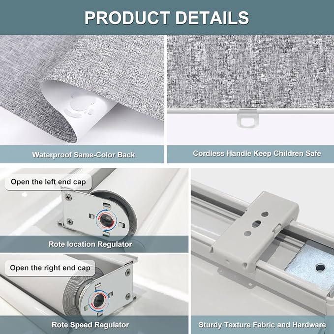 Cordless Roller Shades Blackout Blinds - Image 8