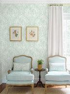Ismoon Floral Wallpaper Peel and Stick Sage Green Contact Paper Boho Vintage - Image 4