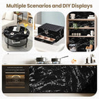 practicalWs Glossy Marble Wall Paper Granite Black/Grey Kitchen Countertop - Image 5