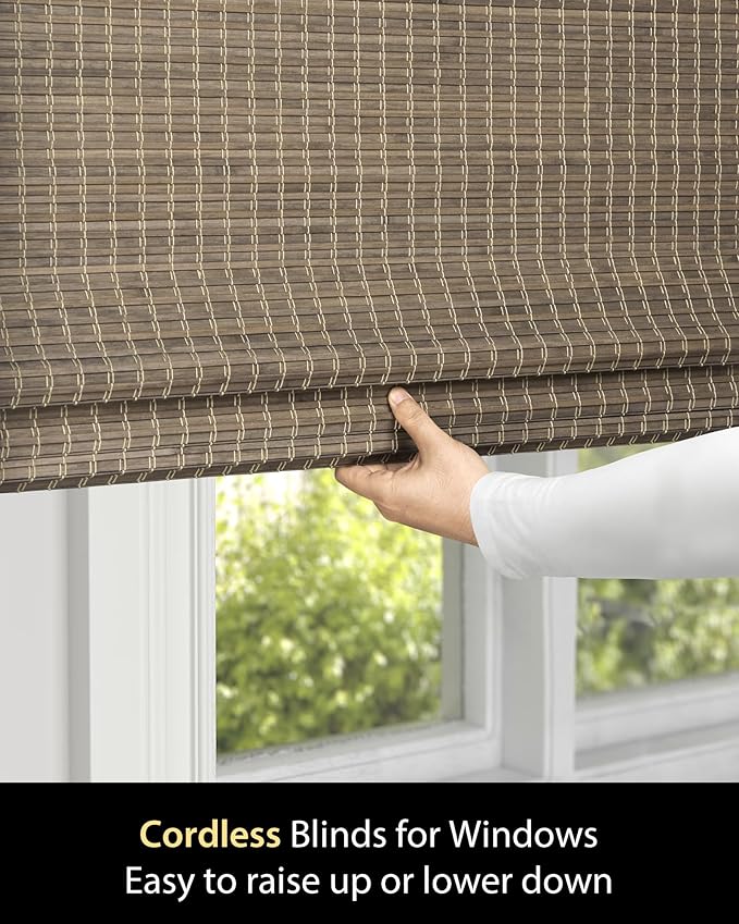 UNISHADES Cordless Bamboo Roman Shades - Image 3