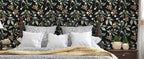 Extra Long Dark Peel and Stick Wallpaper 17.5" x 393" – Vintage Floral Green - Image 7