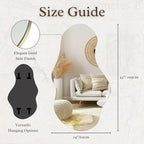 PERFNIQUE Irregular Wall Mirror Asymmetrical Mirror, Cloud Frameless, Wall - Image 4