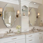 Scalloped Mirror for Bathroom by Fahomissenjoylifeincomfort