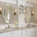 Scalloped Mirror for Bathroom by Fahomissenjoylifeincomfort