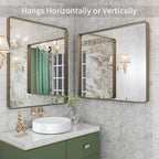 LOAAO 30”X36” Bronze Bathroom Mirrors - Image 4