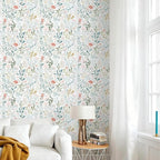 Froluya Floral Peel and Stick Wallpaper Boho Floral Contact Paper 16.9" x - Image 2