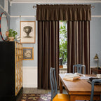 NICETOWN Brown Velvet Valance Curtains - Image 2