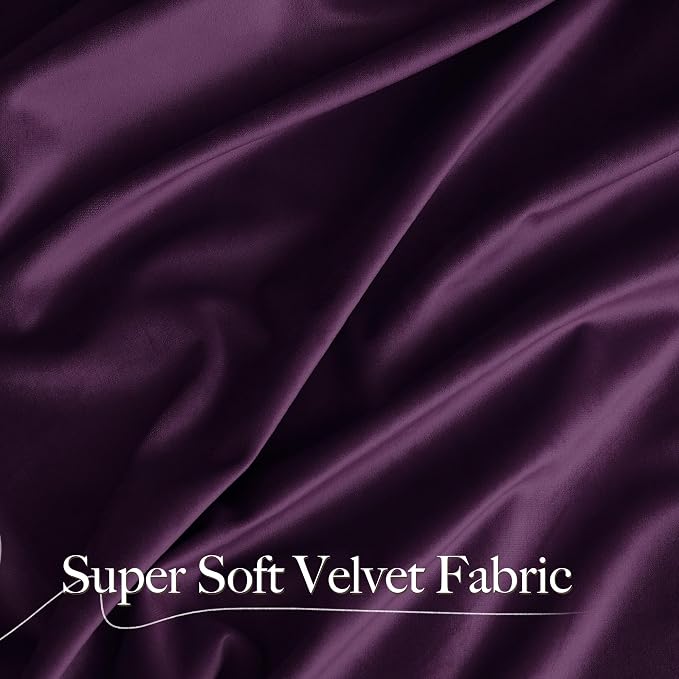 NICETOWN Purple Velvet Curtains 90 inch Long - Image 7