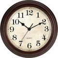 Wall Clock, Bronze Silent Non Ticking Battery Operated Clocks, Decorative by HYLANDA