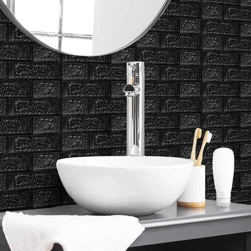 10PCS 3D Wall Panels Peel and Stick Foam, Self-Adhesive Decorative 3D Brick - Image 2