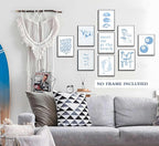 9Pcs Coastal Granddaughter Wall Art Posters Blue Oyster Bikini 8 Ball Leopard - Image 4