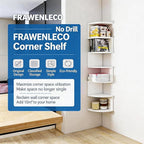 No-Drill Corner Shelf Wall Mount, 7-Tier Floating Corner Bookshelf - Image 4