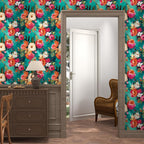 BOKEBEVE Extra Long Vibrant Wallpapers Watercolour Floral Peel and Stick - Image 3