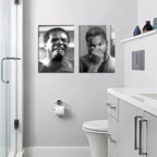 Framed Funny Bathroom Canvas Wall Art Set of 2 - Image 8