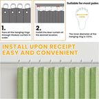 AJAZZ 100% Blackout Magnetic Door Curtain Accordion Door Accordion Doors - Image 6