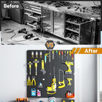 Peg Board, 4 Pack Black Peg Board Panels, 50lbs Load Capacity Each, Pegboard - Image 7