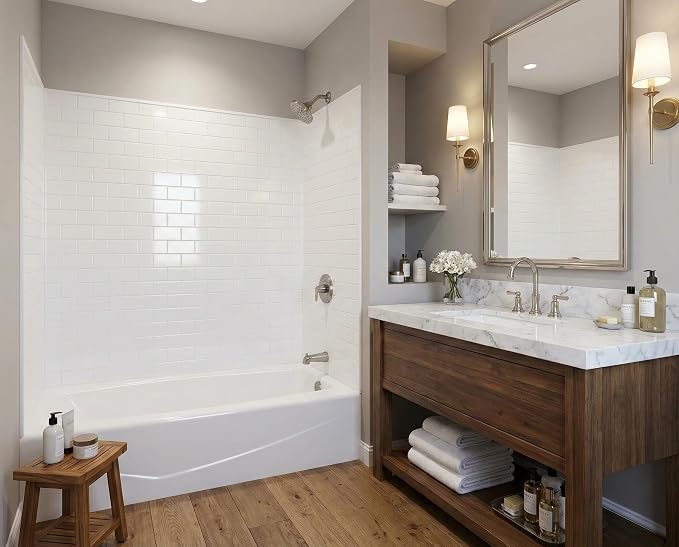 From Plain To Beautiful In Hours 133-WT-SUB-KIT Subway Tub and Shower Wall - Image 8