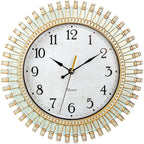 Noamus 12" Retro Wall Clock, Silent Non-Ticking Round Clock, Aqua Battery by Noamus