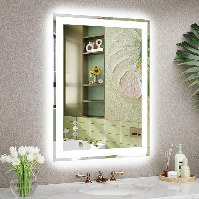 24x32 LED Bathroom Mirror with Lights, Super Bright Front & Backlit Vanity by GreatMirrorTalksItself