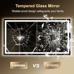 LED Bathroom Mirror, Smart Anti-Fog, Stepless Dimmable - Image 7