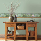 Chesapeake HTM48531B Ruby Green Hummingbird Garden Wallpaper Border - Image 2