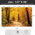 -Autumn Gold Forest Jungle Tree Fabric Wallpaper Living Room Bedroom Bathroom - Image 4
