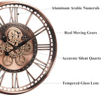 CLXEAST 28 Inch Oversized Large Moving Gears Wall Clock, Industrial Vintage - Image 3