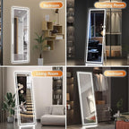 Hasipu Full Length Mirror with Lights, Full Body Dressing Standing, Hanging - Image 6