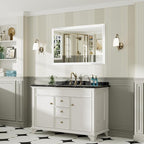 48x30 Inch White Bathroom Mirror - Image 3