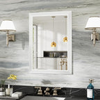 22x30 Inch White Bathroom Mirror by Briivuemodernmirrors