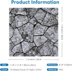 COMSTICKC 3D Faux Stone Wall Panel Peel and Stick Wall Tiles, Ultra-Light Thin - Image 5