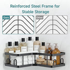 Veken Corner Adhesive Shower Caddy 3-Pack - Image 5